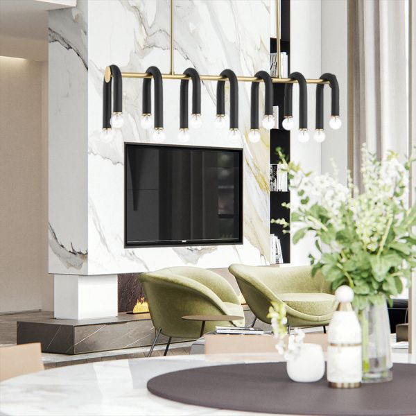 Whit 20 Chandelier Postmodern Creative U-shaped lustre industrial Chandelier(WH-MI-118)