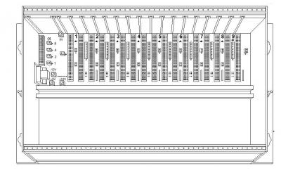 GE FANUC IC697CHS782, слот 17, задний шкаф интегратора держателя VME конструировал
