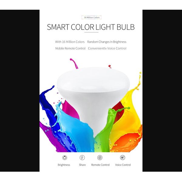 850LM RGB Smart WiFi LED Light 6000K 9W Tuya Led Bulb Phone App Control
