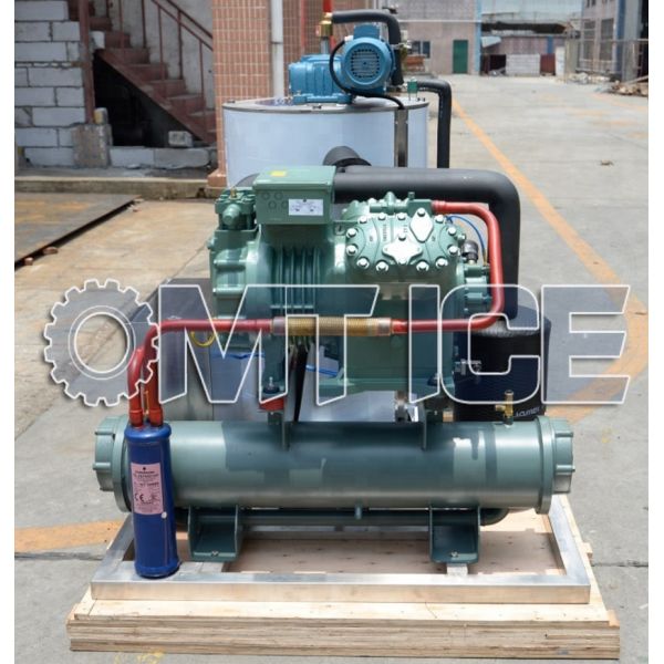 3Ton Sea Water Flake Crushed Ice Maker Thickness 1.2mm Refrigerant R404a