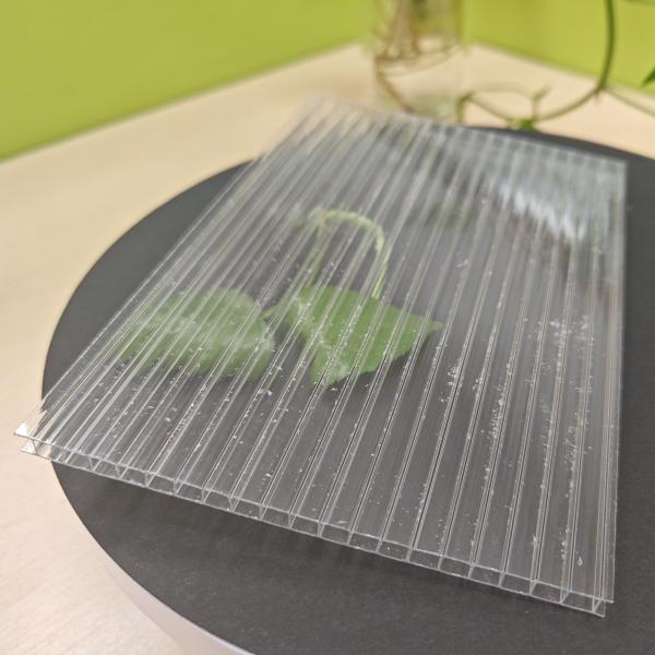 6mm Clear Polycarbonate Hollow Sheet with Multi-Wall Structure for Optimal Thermal Insulation and Light Transmission