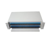 Fibra ótica deslizante ODF da montagem em rack 96C 2U do painel de remendo do SC LC FTTH