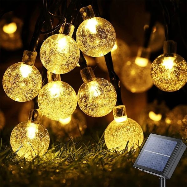 Monocrystalline Silicon 800mAh Solar String Lights IP65 Waterproof 60 LED