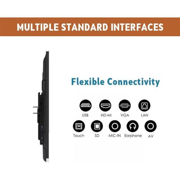 110 Inch 4K LCD Interactive Whiteboard with 40 Touch Points for Smart Digital Collaboration