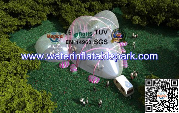 1.0mm PVC  Clear Camping Tent  / Party Inflatable Lawn Bubble Tent