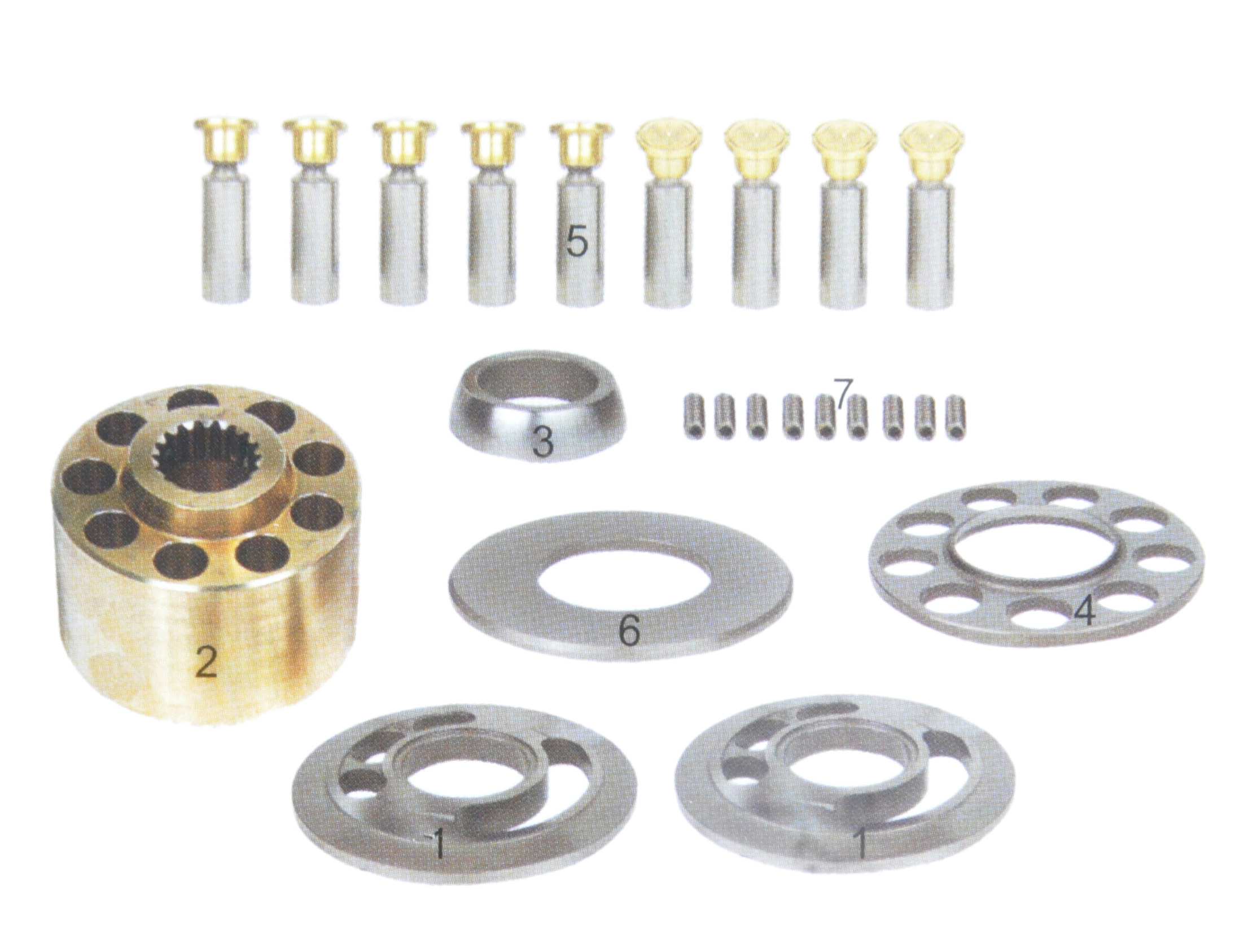 KCQZ Excavator Hydraulic Spare Parts , Excavator Repair Kits PSV2-55 SH100-1 SH120-1