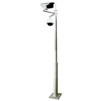 6m 20m Galvanized Steel Outdoor Security Camera Pole Low Carbon