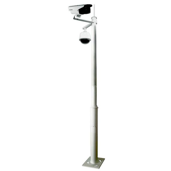 6m 20m Galvanized Steel Outdoor Security Camera Pole Low Carbon