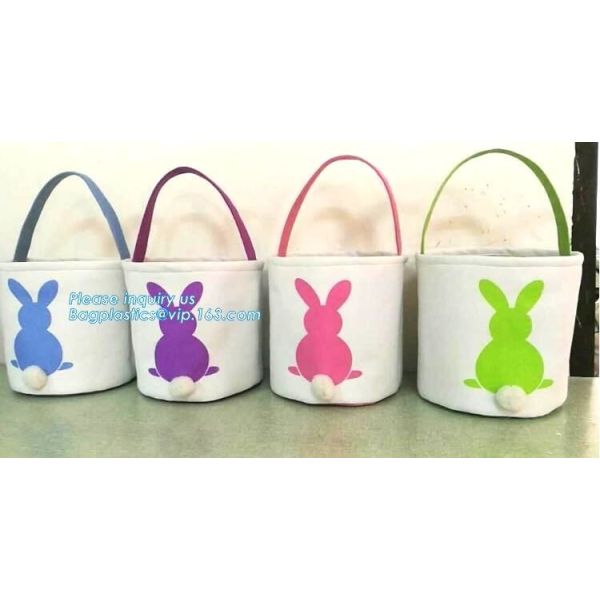 Rabbit canvas basket, Promotion Custom logo slogan Cheap Shopping 8oz 10oz original plain Cotton Canvas bag bagease pack