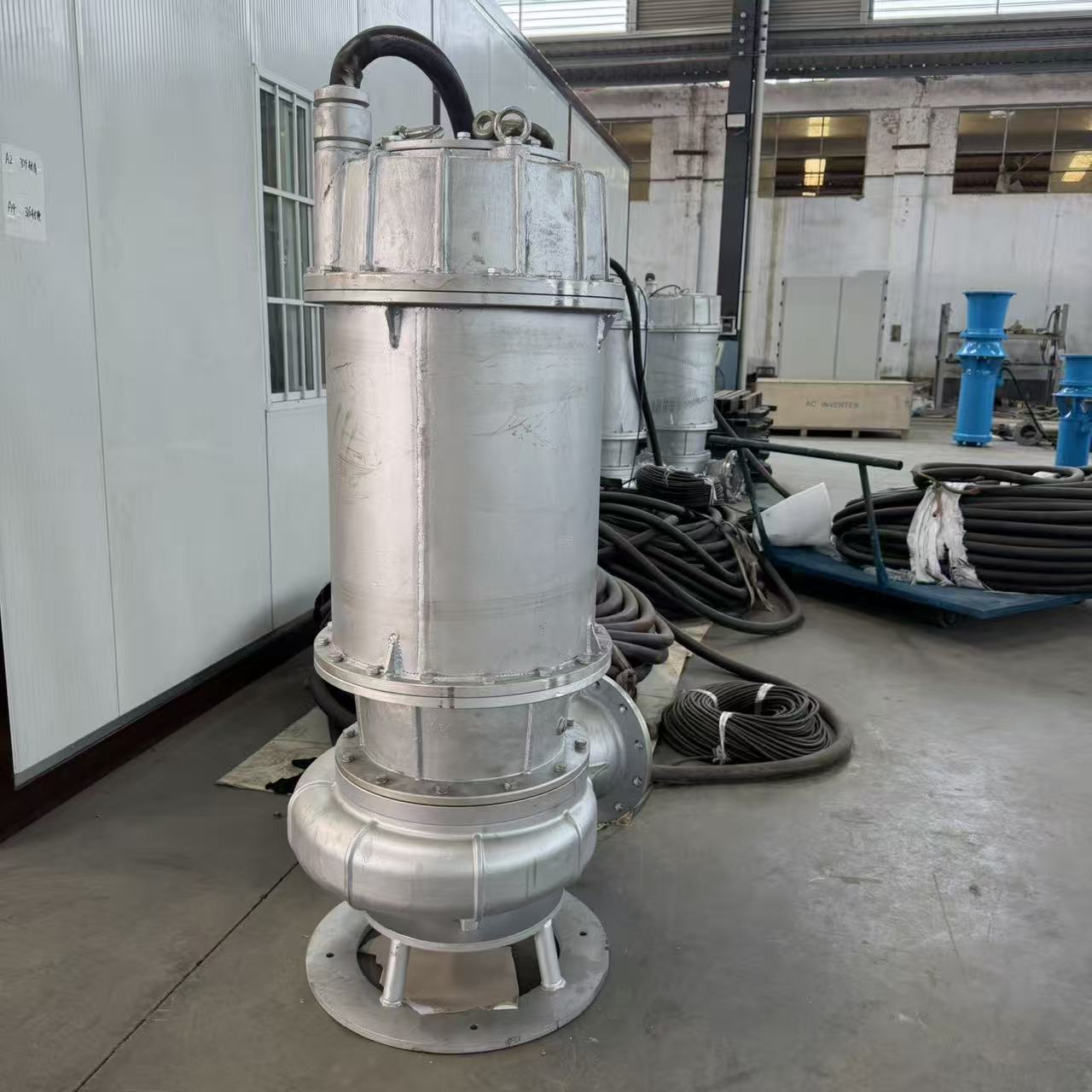 316 Stainless Steel Submersible Sewage Pump with 1000 m³/h Flow and 2205 Duplex Stainless Steel Shaft for Wastewater
