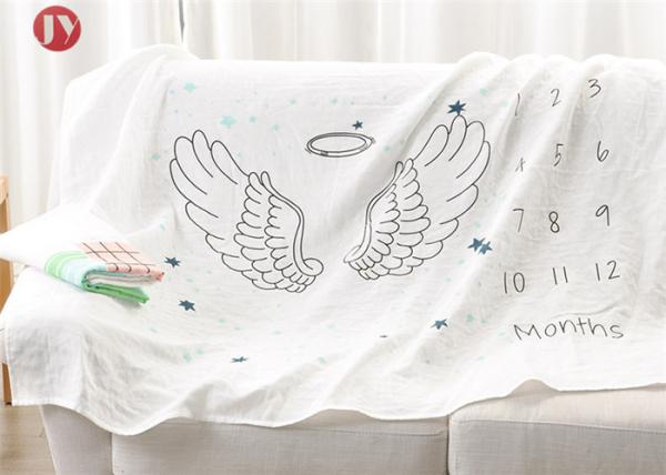 Cute Baby Warm Baby Blanket Milestone Newborn To 12 Months Lovely Soft Polyester 39x39 Inches
