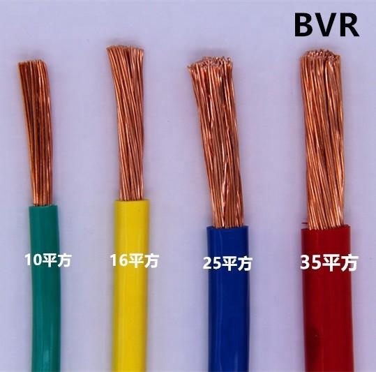 Cabos de fios planos de cobre de PVC H07V-R/B07V-U/BV/BVR para instalações industriais de núcleo único