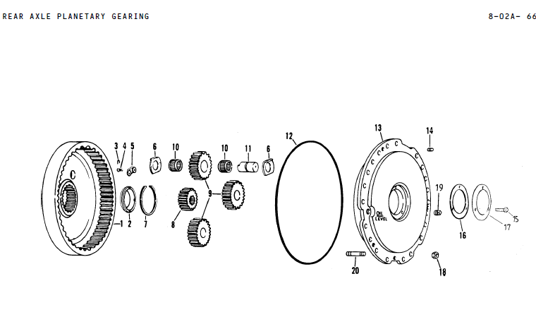 Terex gasket 09174020 for 3305 TR35 mining truck
