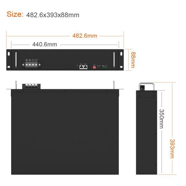 High Energy Lithium Ion Battery 48V 50Ah 100Ah LiFePO4 For Solar Energy Storage Systems