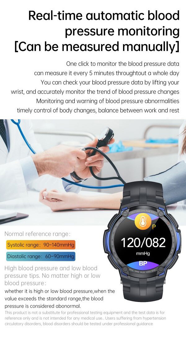 Нордический Smartwatch монитора кровяного давления NRF52832 с BT вызывая 1.28inch