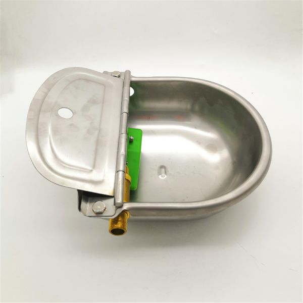 Adjustable Cattle Water Bowl Stainless Steel With Brass Float Valve 2L Capacity