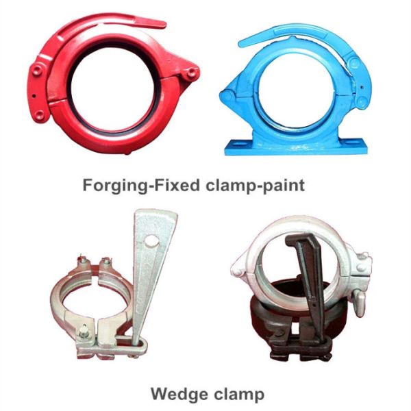 40Cr Concrete Pump Pipe Clamp Casting And Forged 130 Bar Galvanized