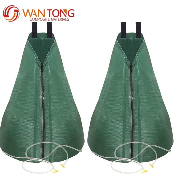 2つの排水管付きのスローリリースウォーターバッグ 20ガロンPVCツリーウォーターバッグ 500gm