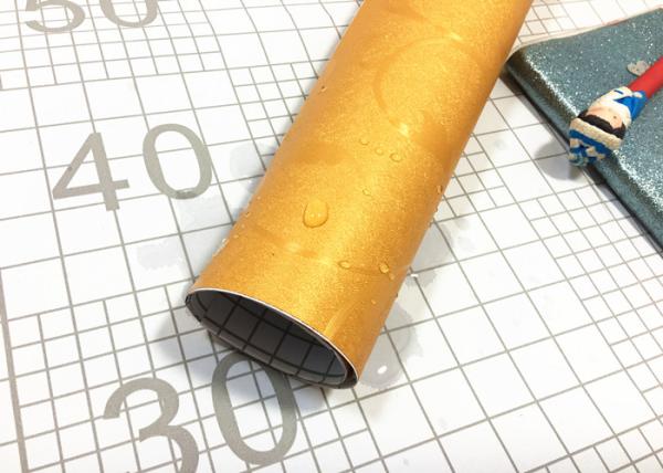 Moisture proof Floral Self Adhesive Wallpaper , Dark Yellow 60cm * 50m Per Roll