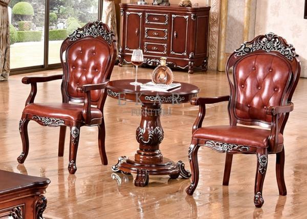 wooden antique carved luxury dining armchair