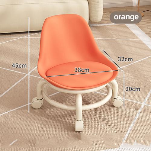 OEM/ODM Low Stool With Back  For Children'S Rotating Leather Low Rolling Stool