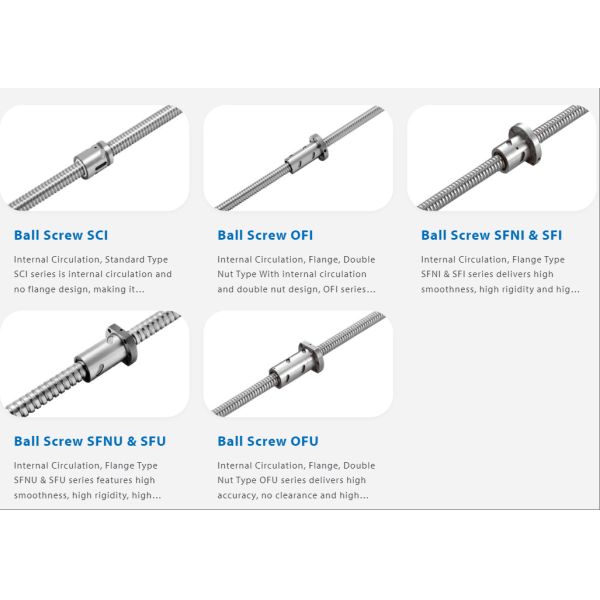 TBI SFK01602 16mm Ball Screw High Accuracy Wear Resistant Space Saving