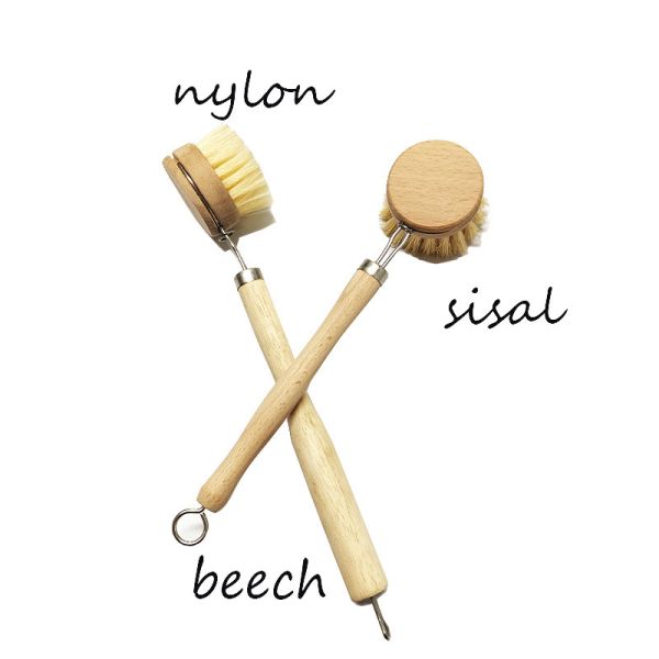 Скруббер блюда нейлона 27cm сизаля щетки чистки шара кухни домочадца бамбуковый