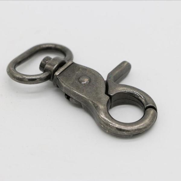 Handbag parts zinc alloy rolling plating anti sliver spring swivel trigger snap hooks 19 mm