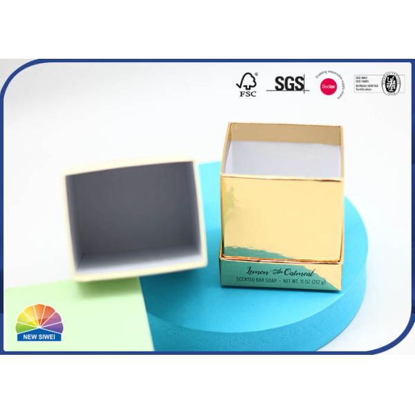 Gold Hot Stamping Rigid Shoulder Box Customzied Paper Gift