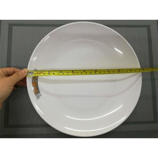 Плита Диннерваре меламина веса 200г диаметра 25км/белые блюда фарфора