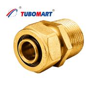 Acessórios de compressão de pex de 12 mm, acessórios de compressão de latão cromados