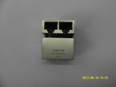 A montagem 10 do PWB/100 BASEIA o conector da rede de 2 portos RJ45 com transformador 100BASE do Lan
