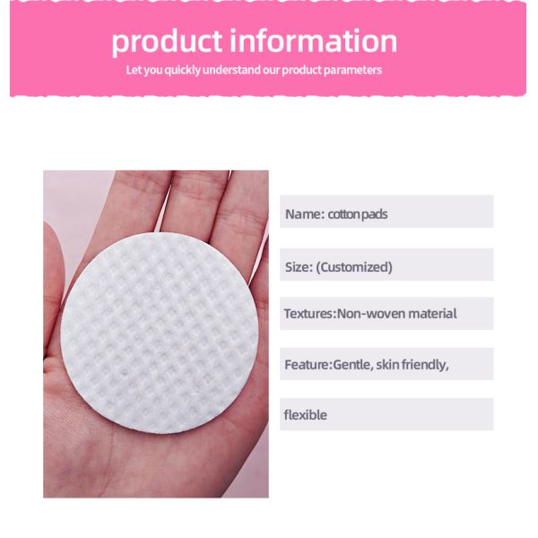 OEM Cosmetic Cotton Round Pads Facial Cotton Pads Facial Pure Makeup Cotton Pad Embossing for Face Makeup and Clean