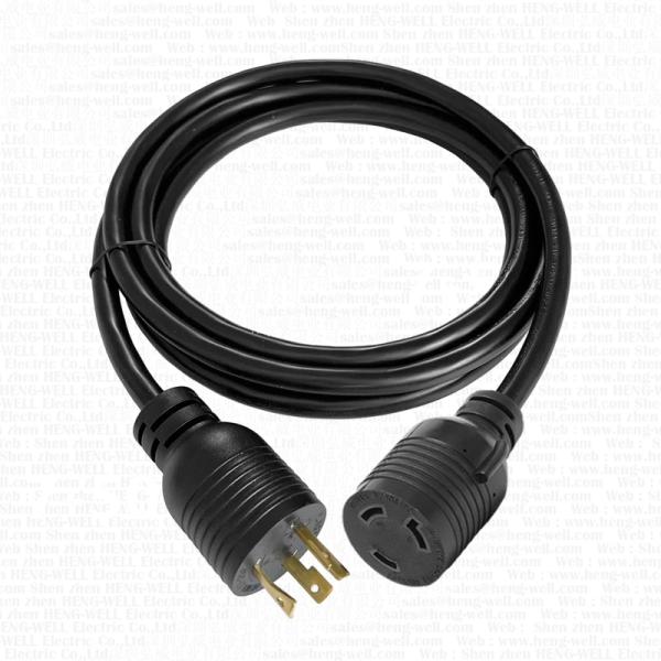 L7-30P/L7-30R Twist Lock Generator Cord | 3/10/25/50FT 10AWG SJTW US Heavy Duty Extension Power Cable
