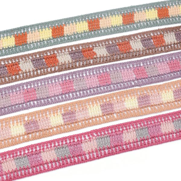 Отделка ленты шнурка хлопка 40mm оплетки Oeko-Tex 100