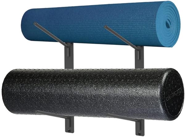 Montador de parede Yoga Mat Espuma Roller Toalha Rack Pendente Yoga Correa Gancho
