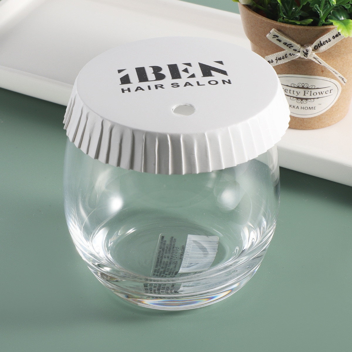 Customized Flexographic Printing 230 GSM 8.5 Cm Kraft Paper Cup Lid for Hotel Club Salon