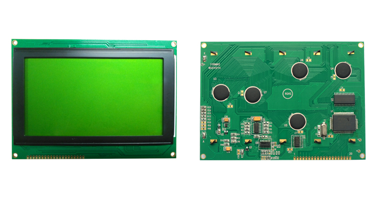 20 Pin COB STN 240x128 LCD Display Screen With Yellow Green Backlight ODM