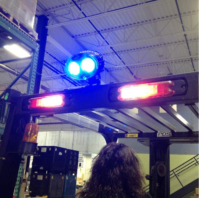 800lm Forklift Blue Spot Warning Light / Forklift Blue Safety Light Die Casting Housing