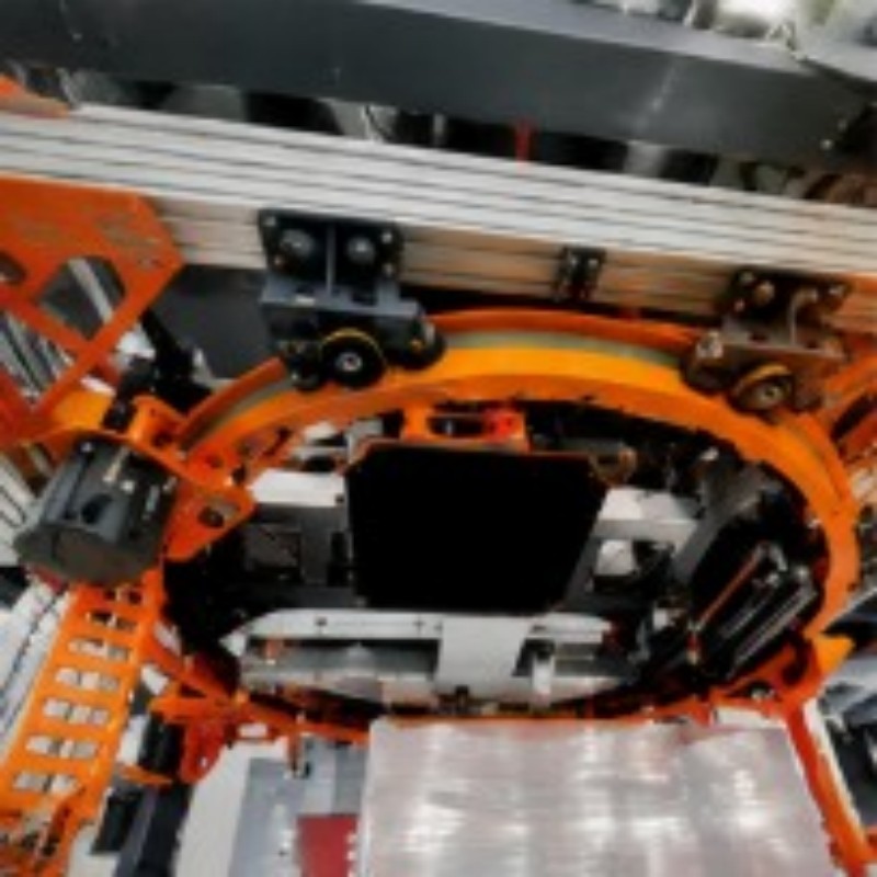 Automatic Ring Type Pallet Wrapping Machine For Conveyor Packaging Line OEM Turnkey Solution