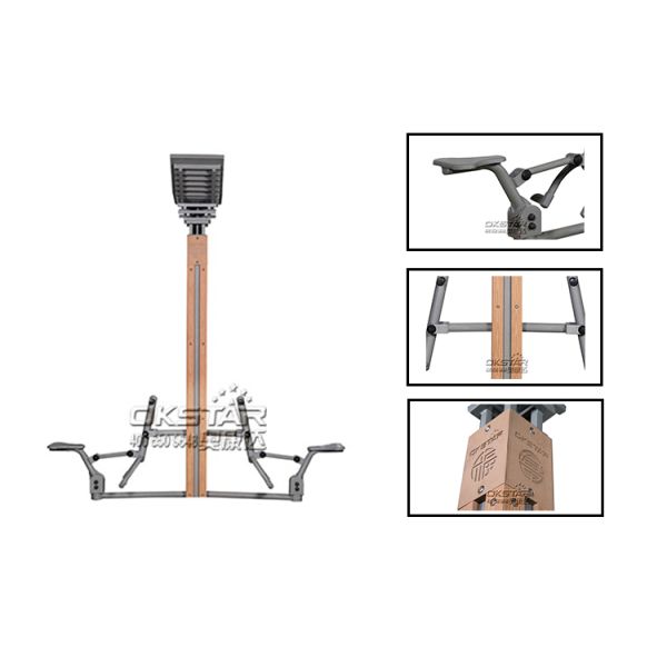wooden street lamp outdoor fitness rider