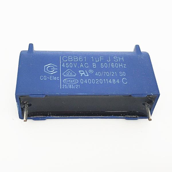 Air Conditioner Run Capacitor CBB61 450V 1UF Film Capacitor Two Pins B-Class roHs