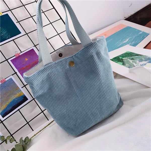 ARTSY CORDUROY BAG CASUAL PORTABLE MINI LADIES CLUTCH BAG VINTAGE CLOTH BAG BENTO BAG