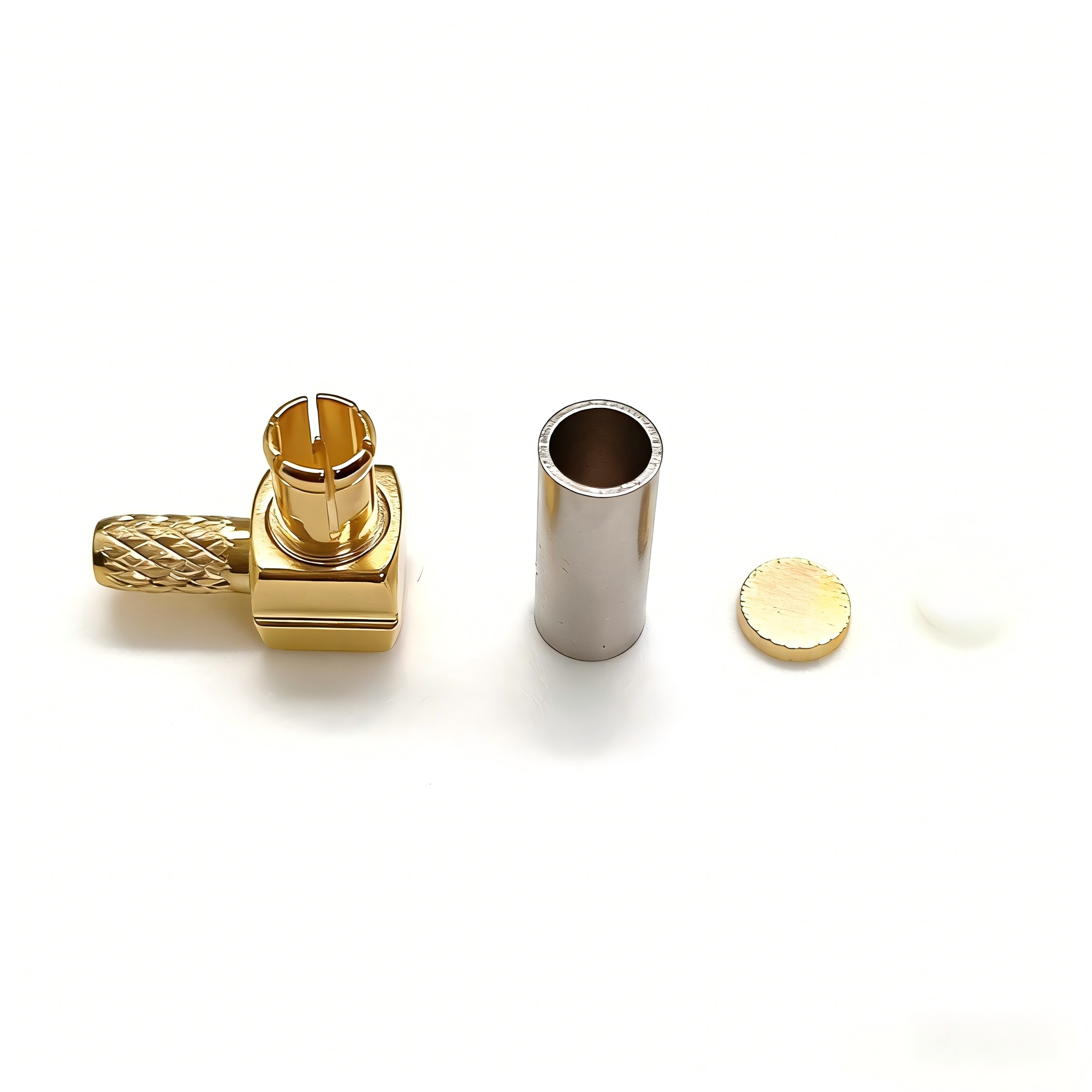 75Ω Right Angle MCX Male Connector Gold-Plated RF Coaxial Plug for RG179/U Cable