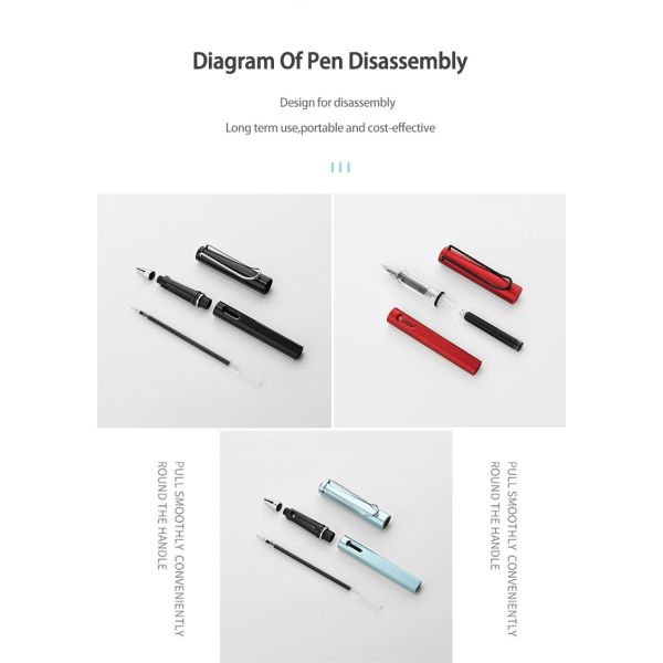 Plástico de examen de los estudiantes Pluma de fuente Colorida de 0,5 mm de publicidad de negocios Pluma neutral