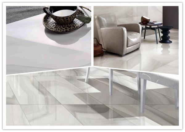 Frost Resistant Marble Look Bathroom Floor Tiles / Marble Like Ceramic Tile
