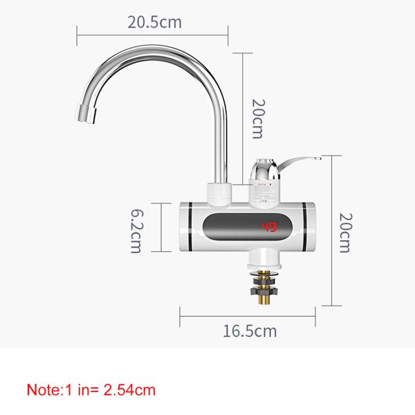220 Volt SS304 Electric Hot Water Tap CE 360 Degree rotating