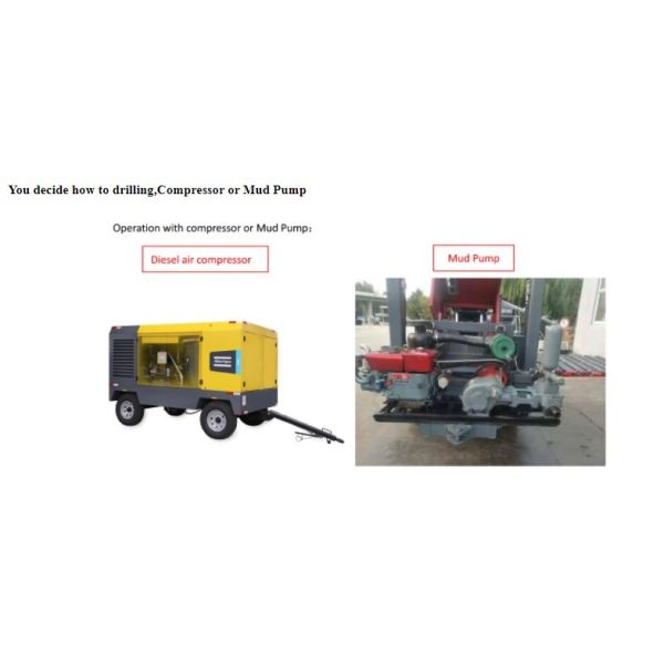 Custom Portable Diesel Pneumatic Borewell Machine Water Well Drilling