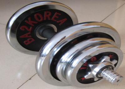 Multi Layer Steel Gym Fitness Dumbbell Black / Silver Color Steel Dumbbell By CR Plating