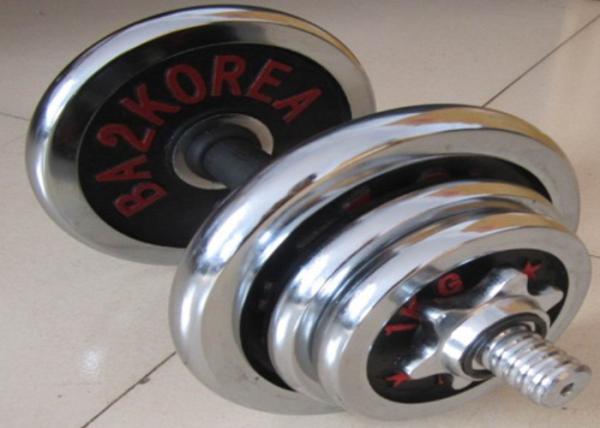 Multi Layer Steel Gym Fitness Dumbbell Black / Silver Color Steel Dumbbell By CR Plating